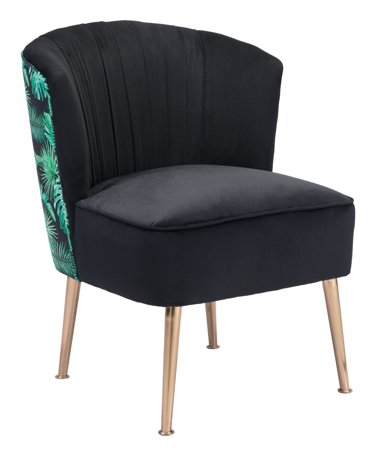 Tonya Accent Chair Black & Tropical Print