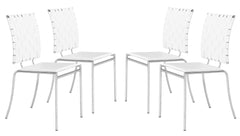 Criss Cross Dining Chair (Set of 4) White