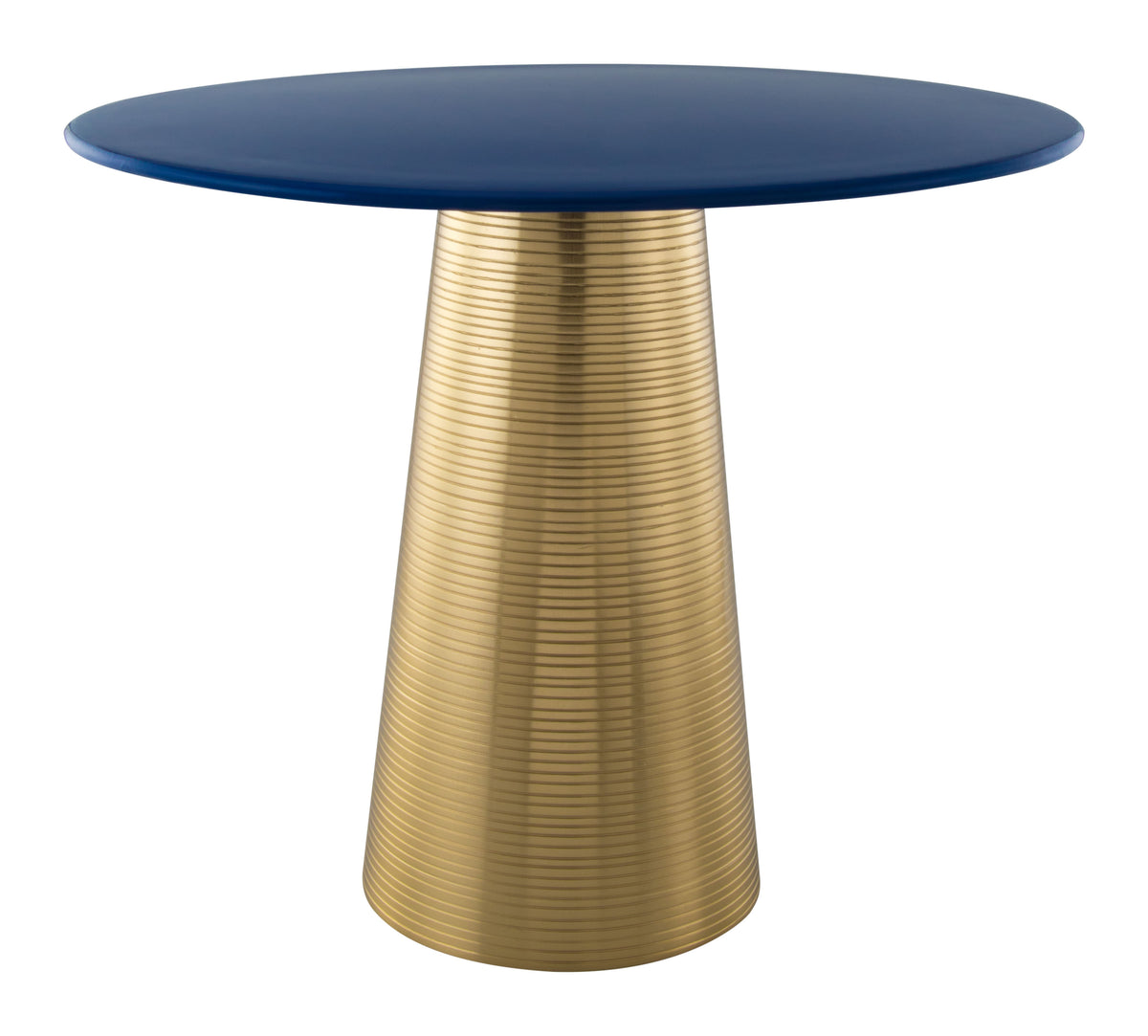 Reo Side Table Dark Blue & Gold
