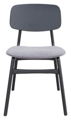 Othello Dining Chair (Set of 2) Gray & Black