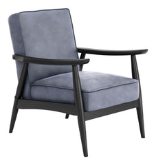 Rocky Velvet Arm Chair Gray