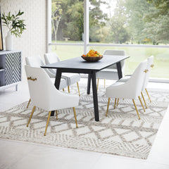 Madelaine Dining Chair White & Gold