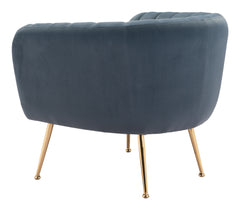 Deco Accent Chair Gray & Gold