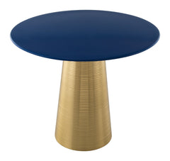 Reo Side Table Dark Blue & Gold