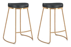 Bree Counter Stool (Set of 2) Black & Gold