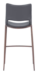 Ace Bar Chair (Set of 2) Dark Gray & Walnut
