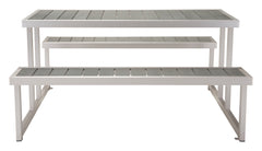 Cuomo Picnic Table Gray & Silver