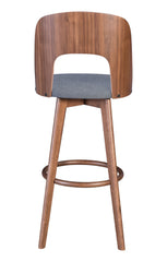 Anton Barstool (Set of 2) Walnut & Dark Gray