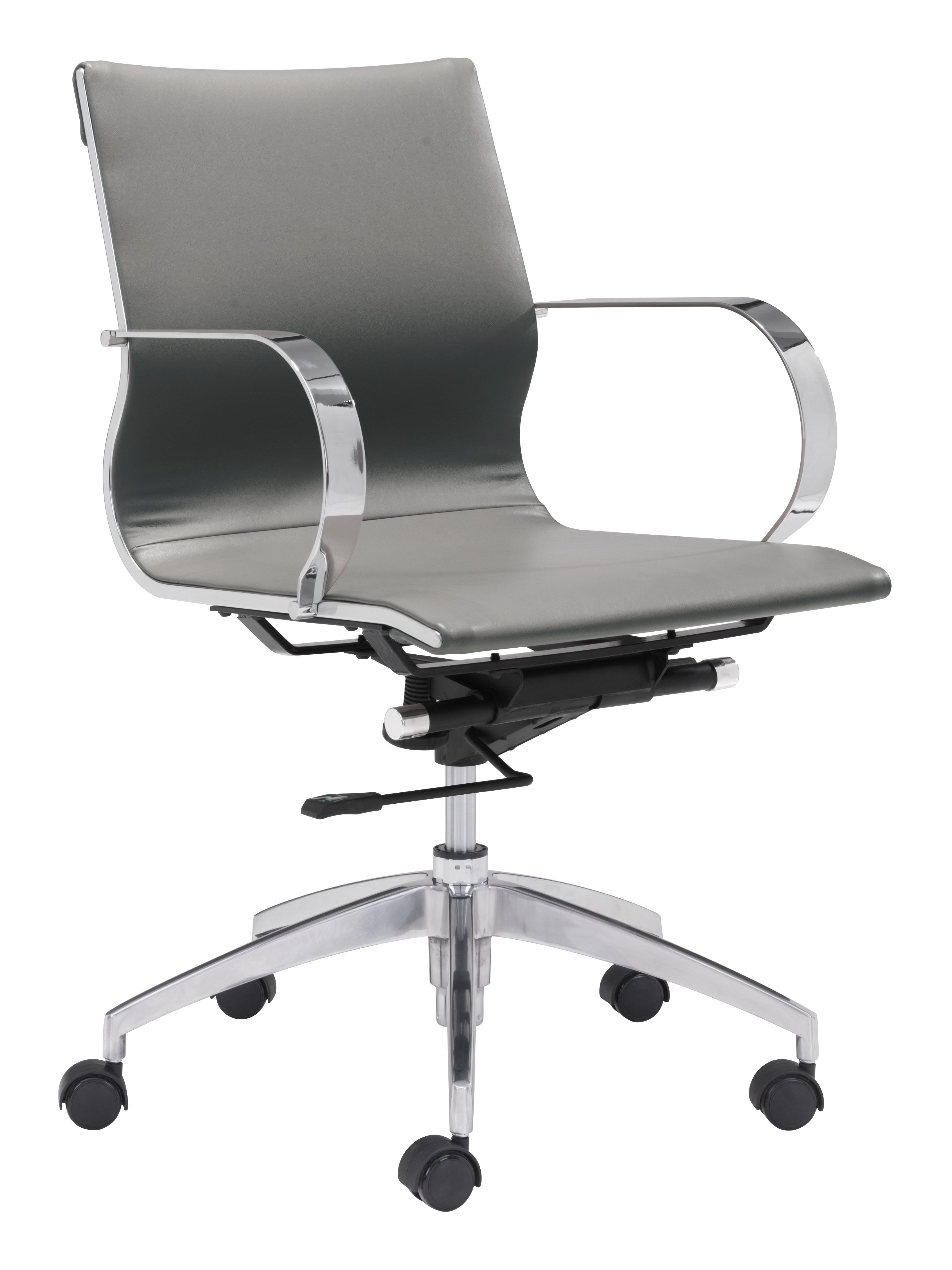 Glider Low Back Office Chair Gray