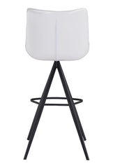 Aki Bar Chair (Set of 2) White & Black