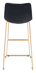 Adele Bar Chair (Set of 2) Black & Gold