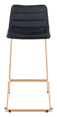 Adele Bar Chair (Set of 2) Black & Gold