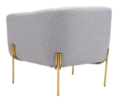 Micaela Arm Chair Gray & Gold